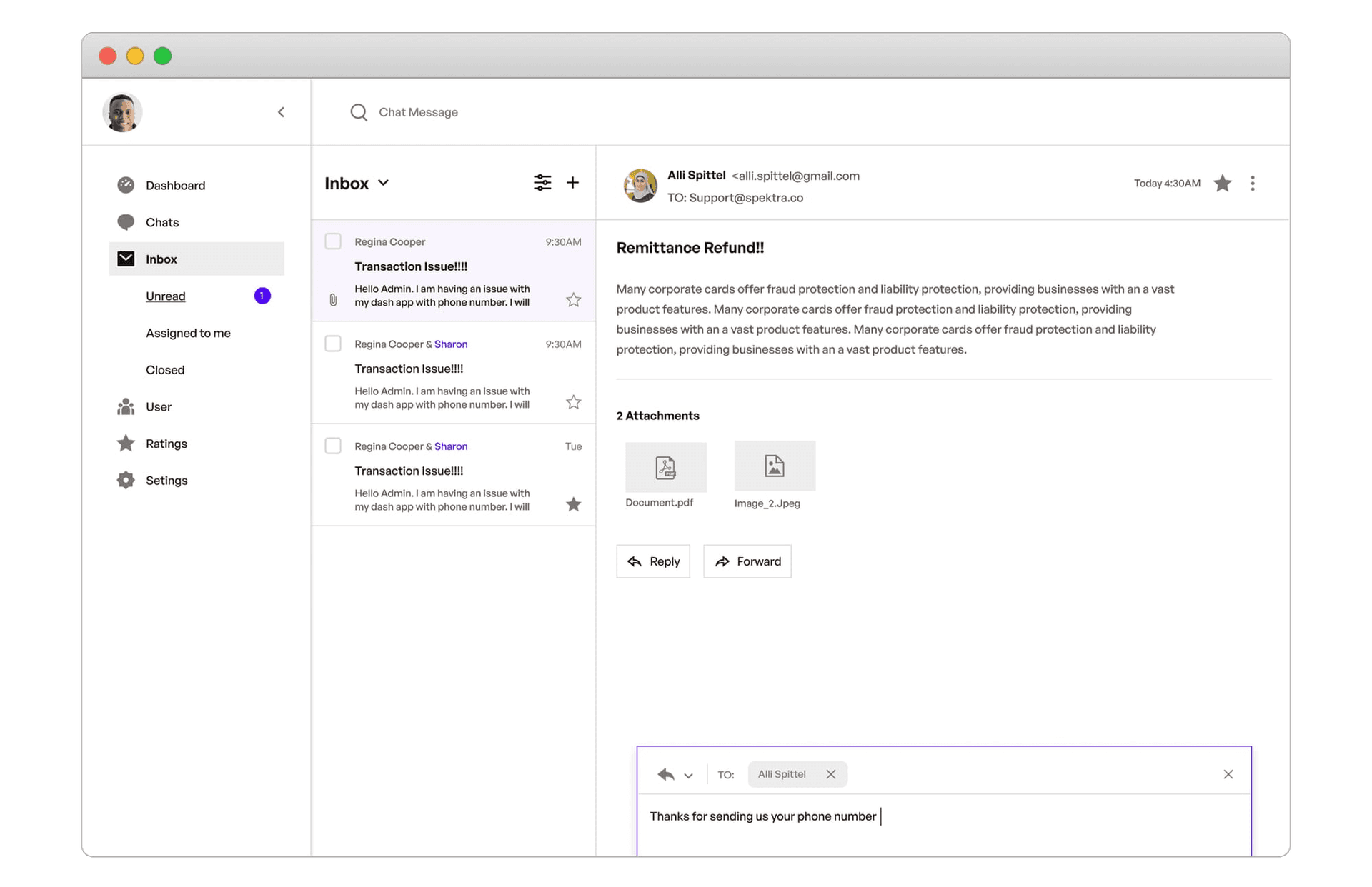 Email: Send, reply, forward mail, upload document