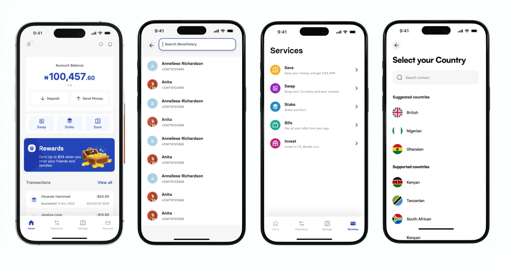 Image Showing the screens of Xend app