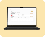 Web dashboard on a laptop mockup