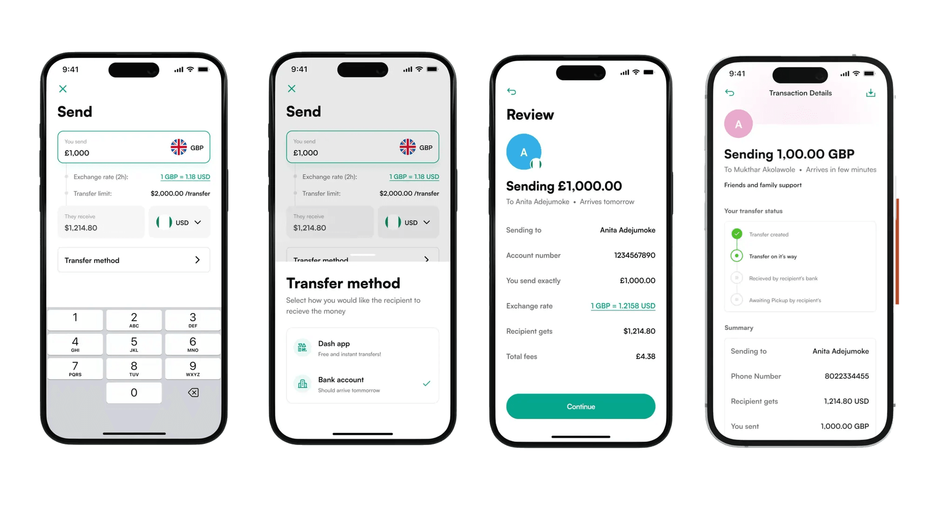 Image showing the fully designed interface of the Dash app